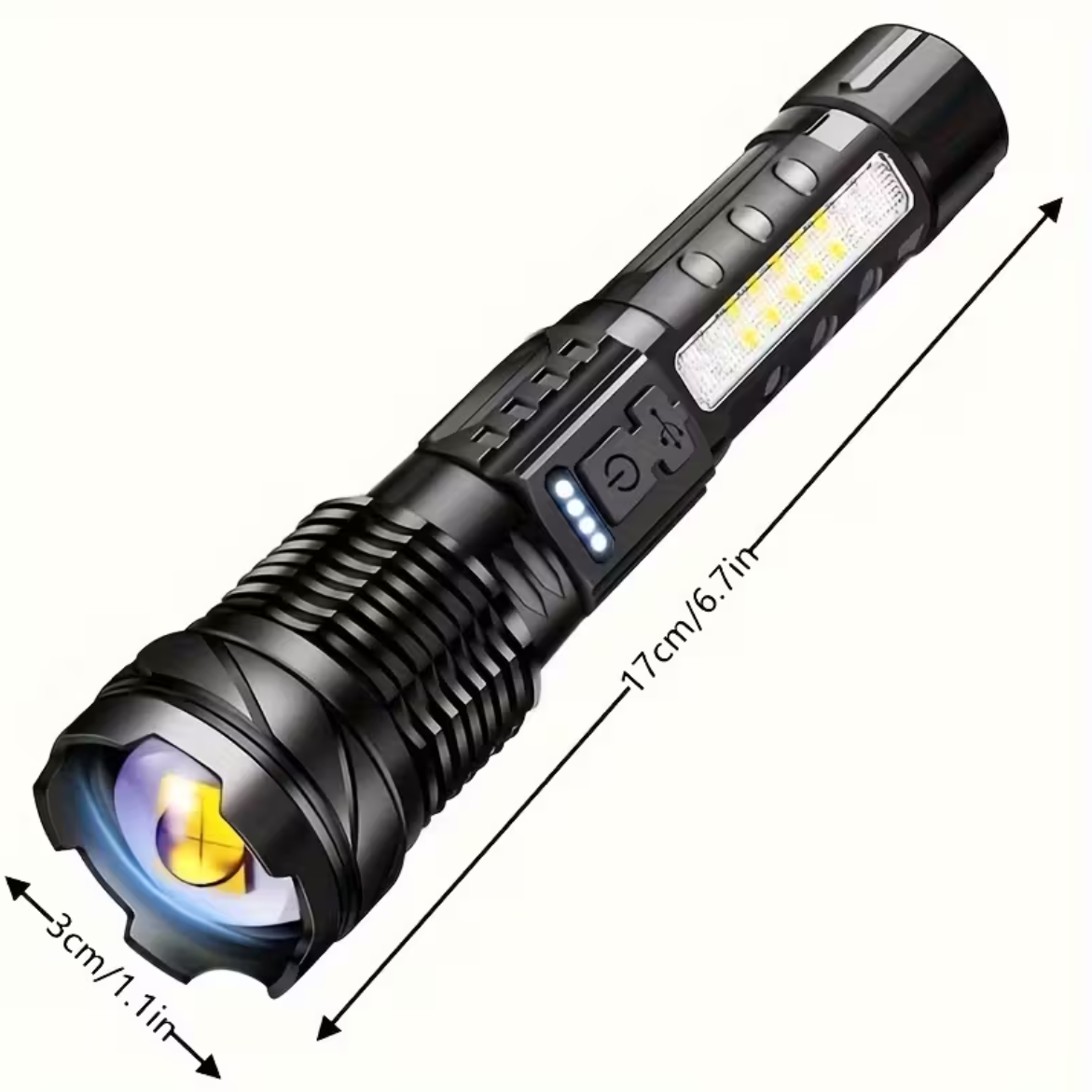 Conjunto de 2 Lanternas Tácticas LED - modo SOS