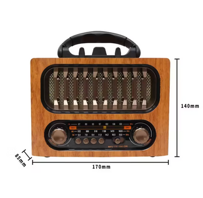 Rádio Retro Almalux® – Design Vintage com Bluetooth, FM/AM