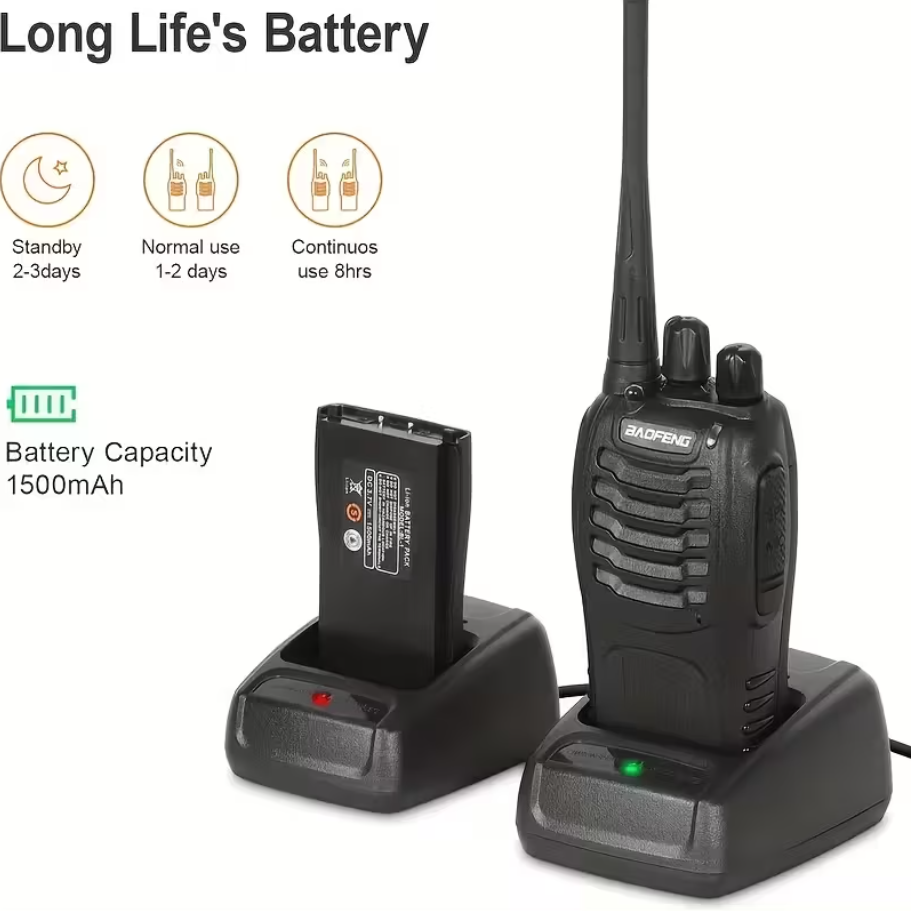 Baofeng 88E - Conjunto de 2 Walkie Talkies - Alcance até 5 km