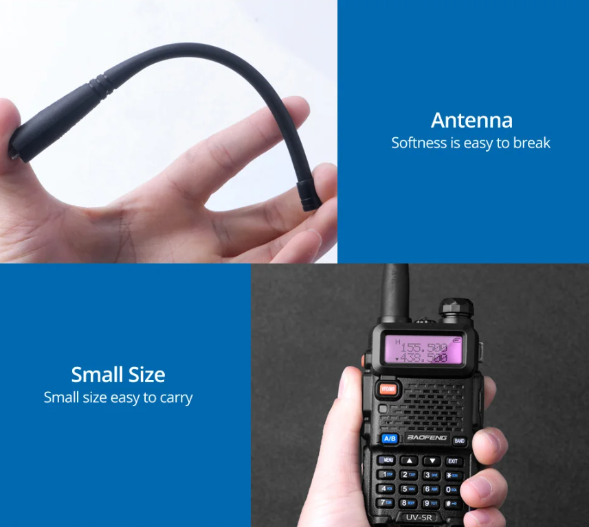 Baofeng UV‑5R – Conjunto de 2 Walkie Talkies - Alcance até 8 km