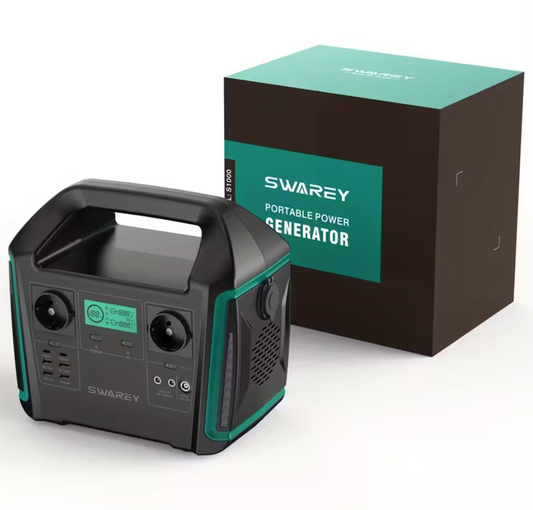 Estação de Energia Portátil Swarey 1000W + Painel Solar 200W