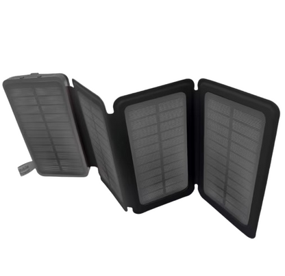 Power Bank Solar 40 000 mAh – Carregador Dobrável de 4 Painéis Solares