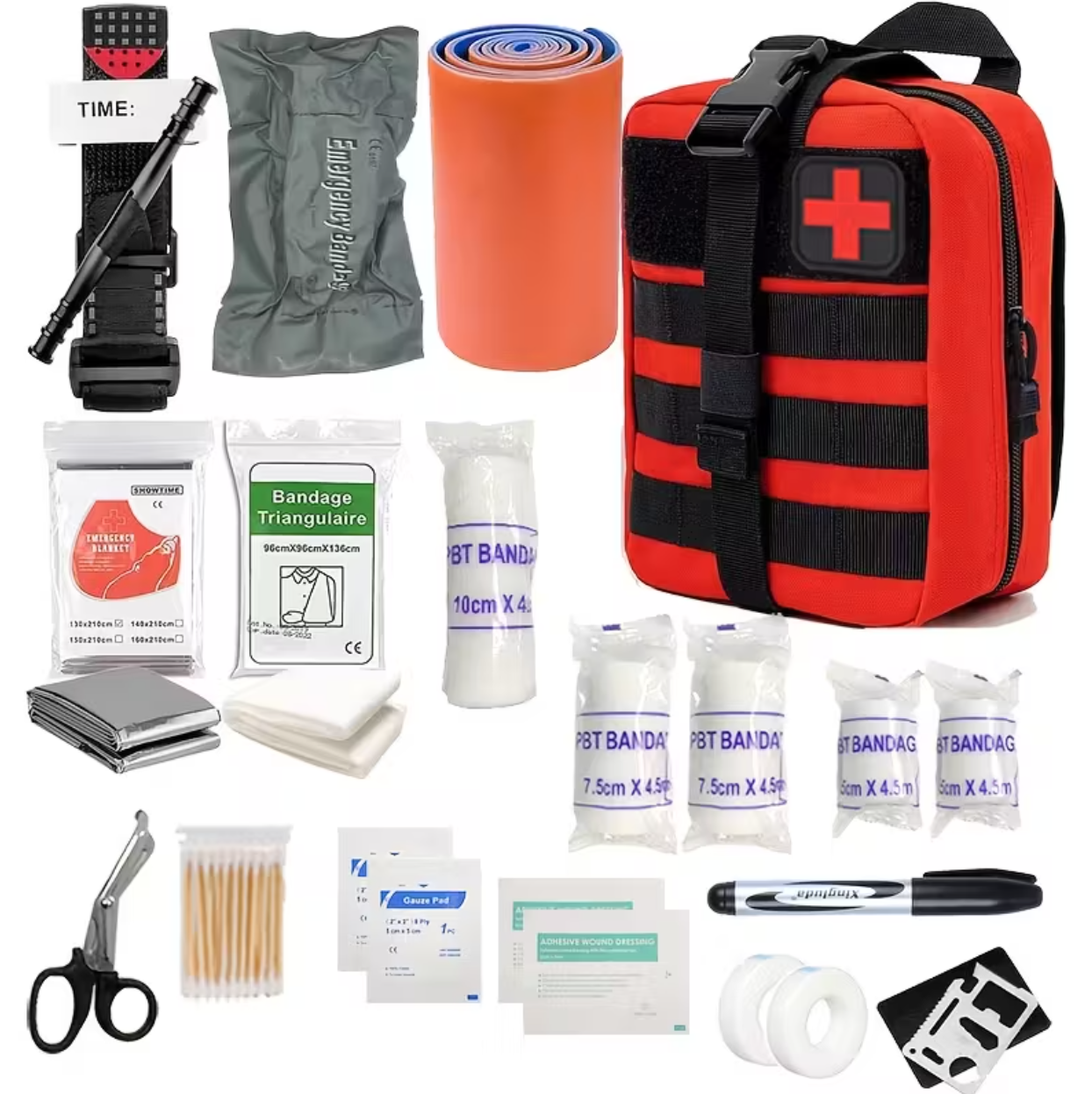 Kit de Primeiros Socorros Completo – Bolsa Tática de Emergência