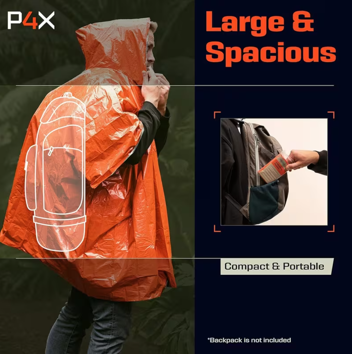 Kit com 7 Ponchos de Emergência Isotérmicos