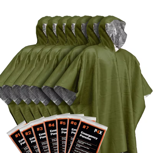 Kit com 7 Ponchos de Emergência Isotérmicos
