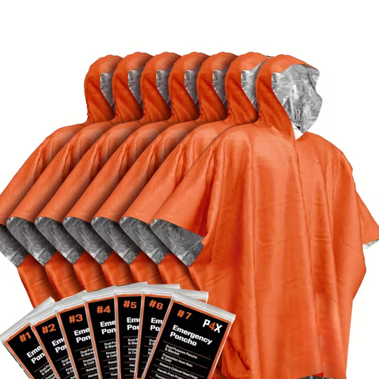 Kit com 7 Ponchos de Emergência Isotérmicos